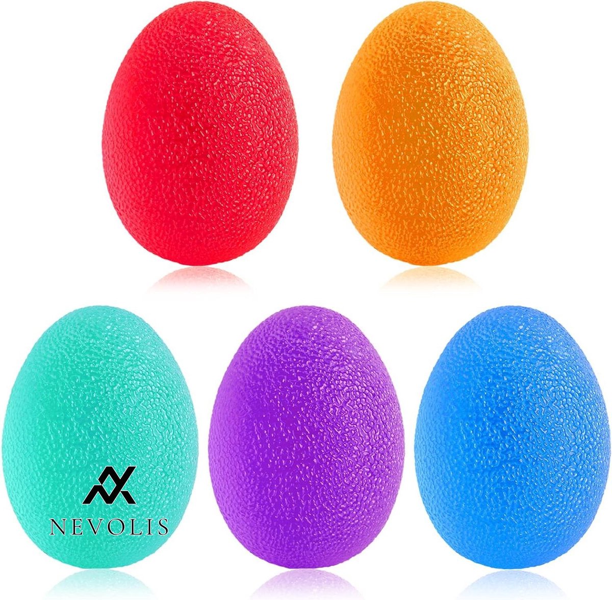 Nevolis Anti-Stress Ball 5 Pieces Various Hardness Rehabilitation Ball Hand Amplifier for Rehabilitation Training - Anxiety Relief .