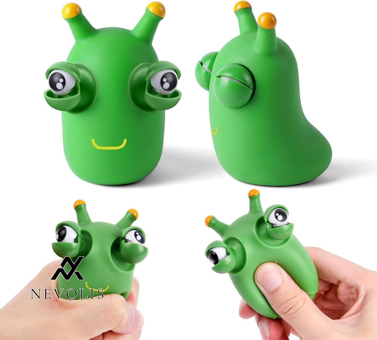 Nevolis Squeeze Toy Stress Ball for Adults Funny Grass Worm Pinch Toy Insects Squeeze Toy (2 PCS) .