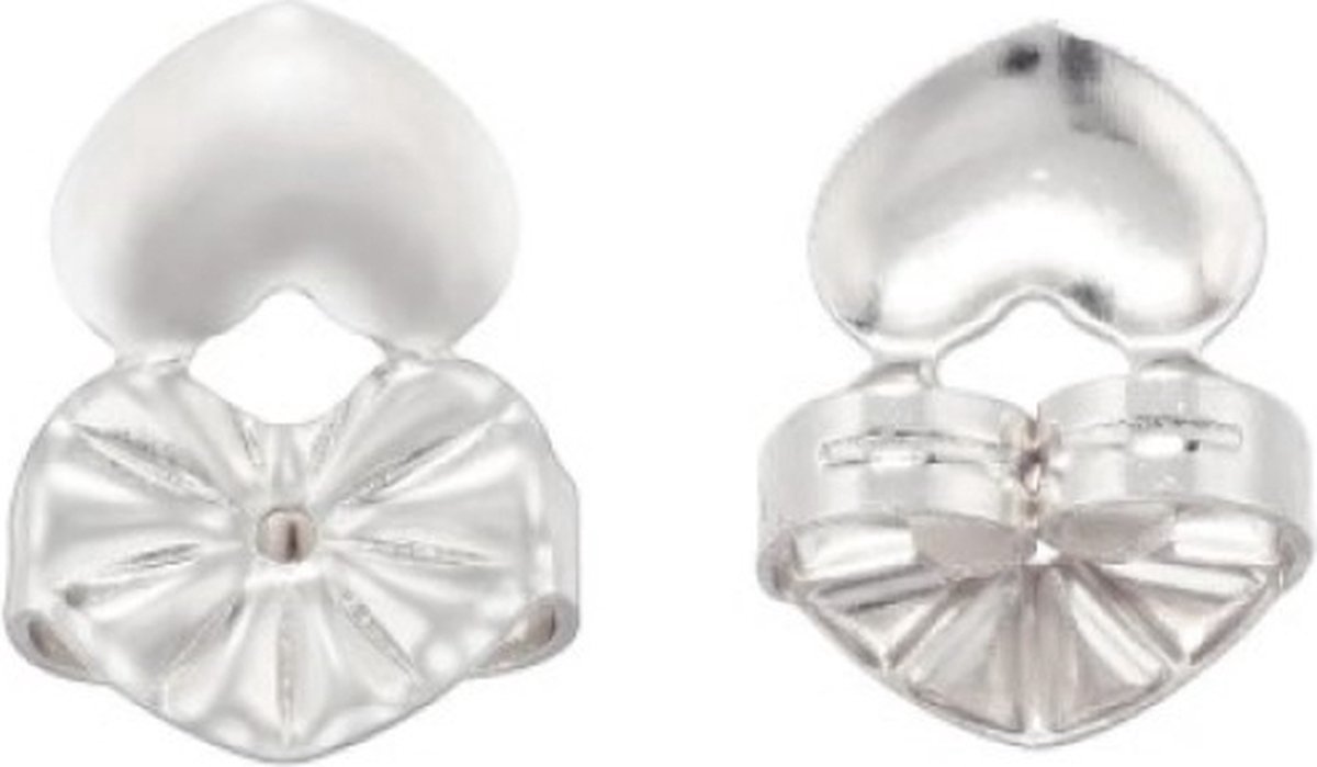 New Age Devi - 2 -correctie- oorbel- zilverkleur- oorbel lifters- tegen kantelen van de oorbellen 2 -correctie- oorbel- zilverkleur- lifters- voorkom kantelen van oorbellen