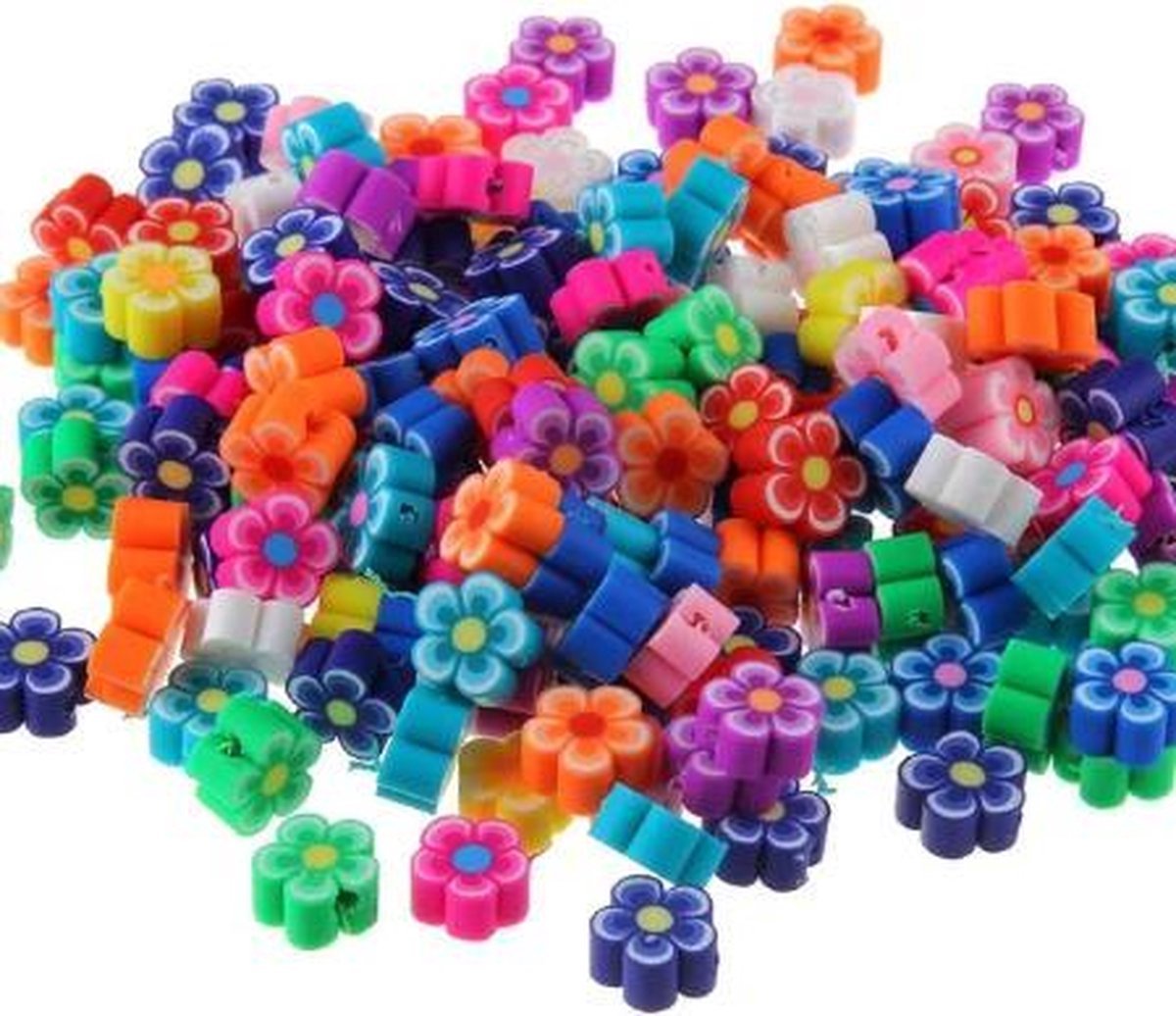 New Age Devi - 50 stuks Bloem Kralen - 1 cm - Figuur- en Kleikralen