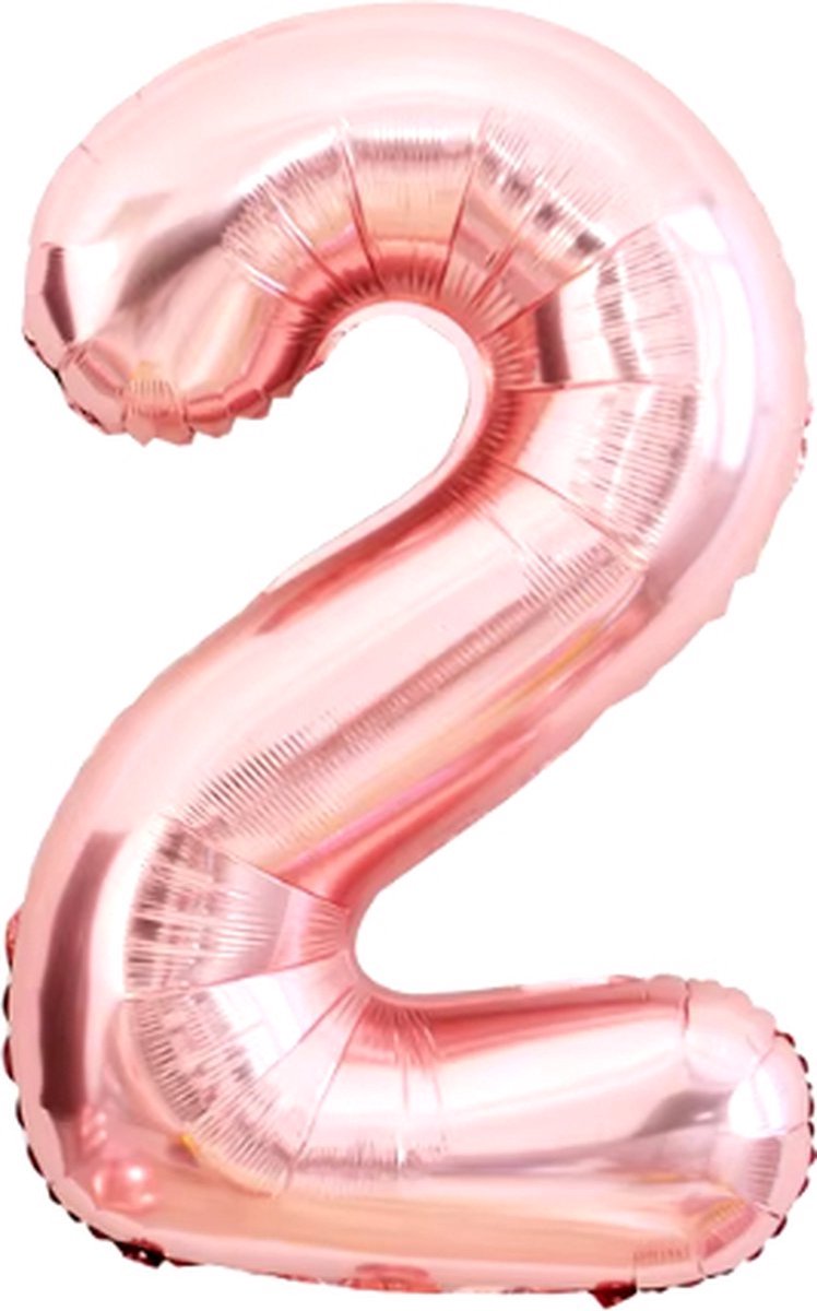 New Age Devi - Feestelijk - Cijferballon - Folie - 70cm - Roze - Nummer 2