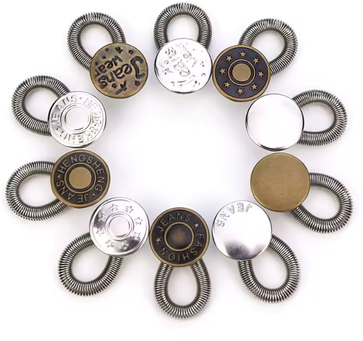 New Age Devi - Maak je garderobe compleet met onze Knoopsgat verlengers - Set van 6 stuks - random designs worden geleverd