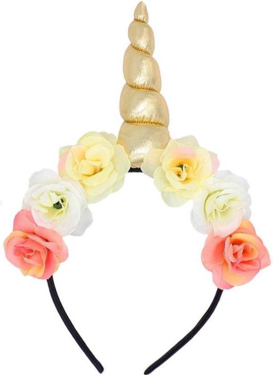   - Schattige Eenhoorn Diadeem - Leuke Hoofdband - Kroontje - Bloemetjes
