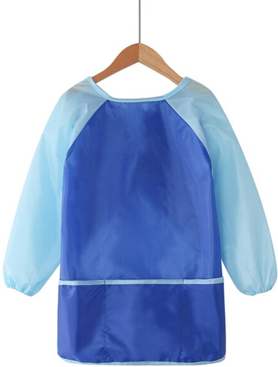   - verfschort - Blauw kliederschort - kinderverfschort - waterdicht schort - knutselschort - schilderschort kinderen