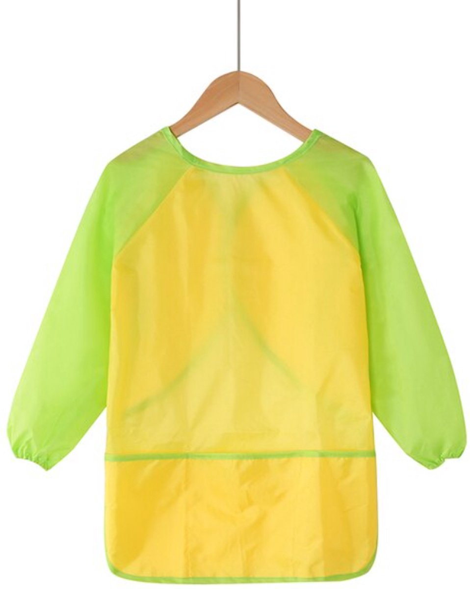   - verfschort - Geel kliederschort - kinderverfschort - waterdicht schort - knutselschort - schilderschort kinderen