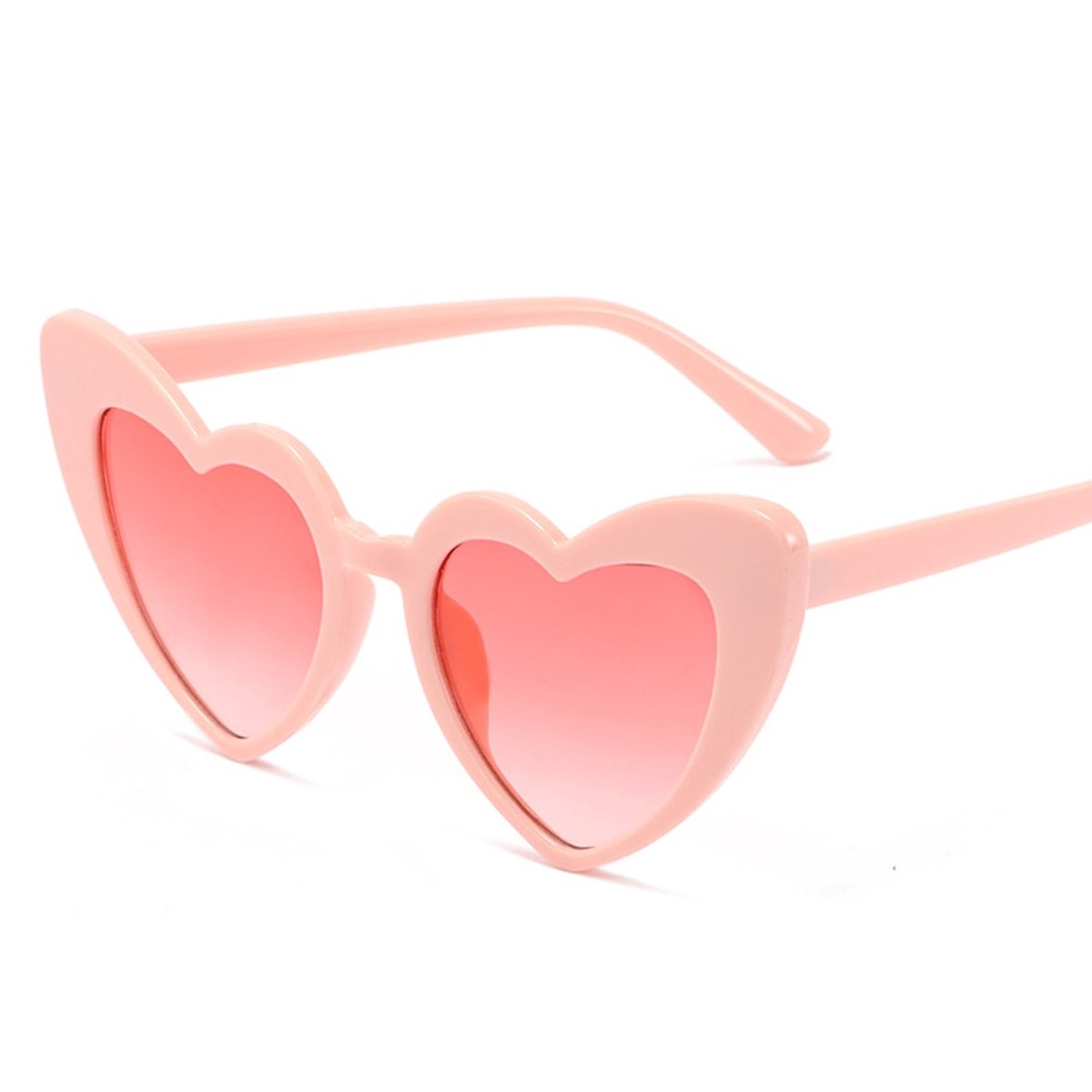 Zonnebril - Hartjes zonnebril - Hartshaped glasses - Festivalbril - Festival - Partybril - Roze - One size