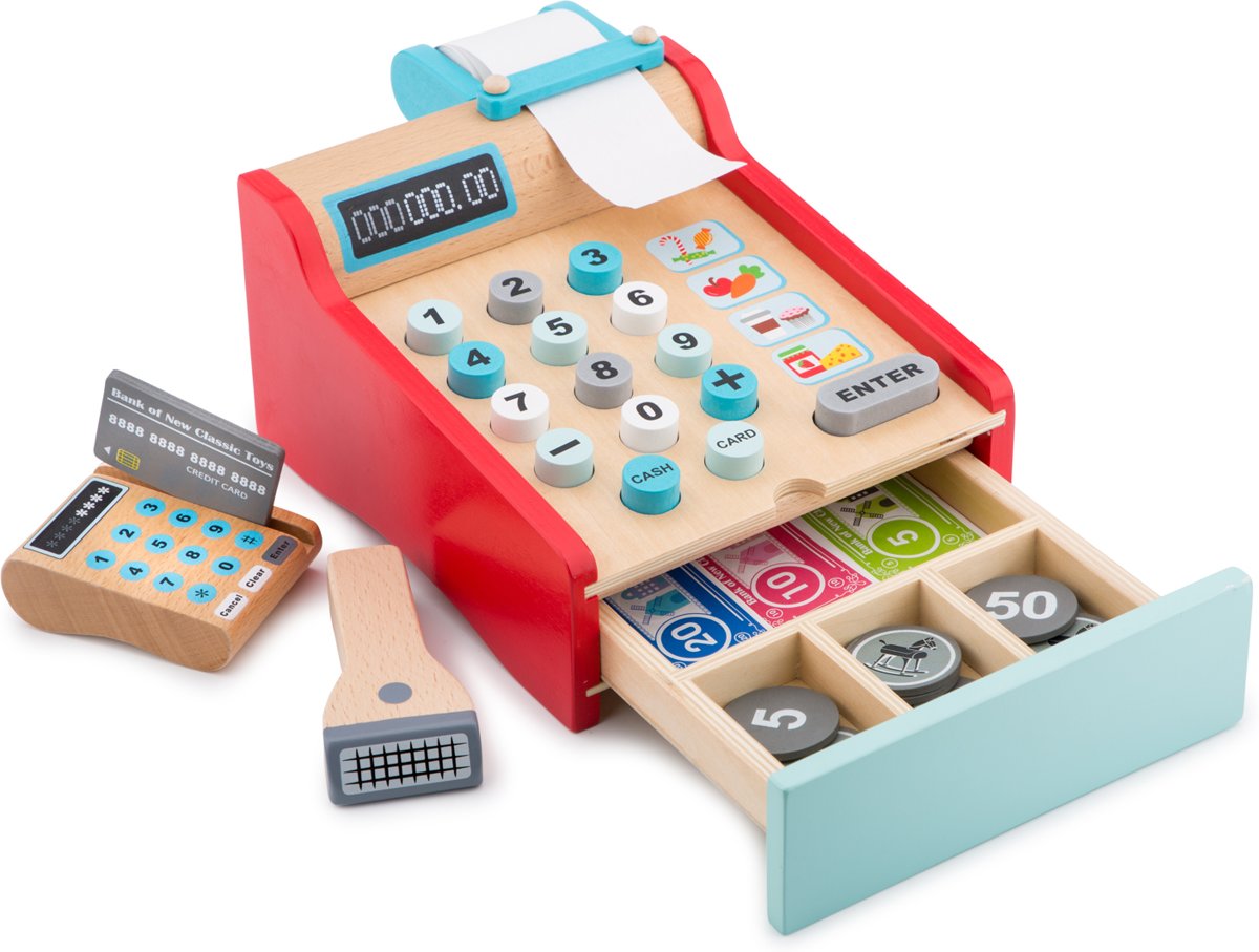 New Classic Toys - Speelgoedkassa - Inclusief Accessoires