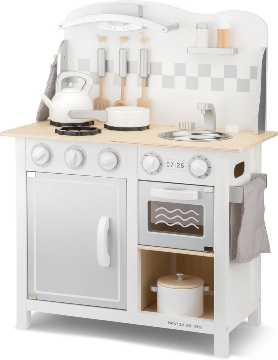   -   - Bon Appetit - DeLuxe - Wit/Zilver - Aanrechthoogte is 46 centimeter