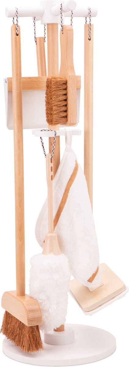   Houten Speelgoed Schoonmaakset - Wit