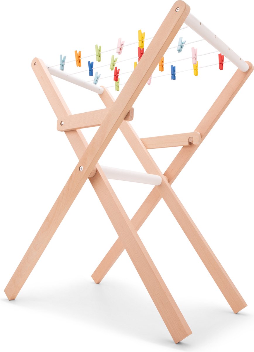 New Classic Toys Houten Speelgoeddroogrek - Inclusief Knijpers