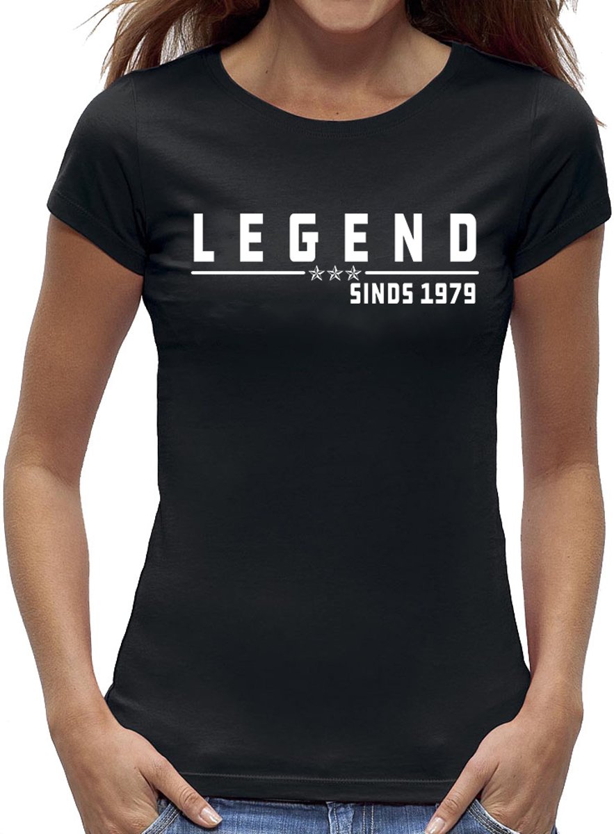 40 jaar verjaardag t-shirt vrouwen / kado cadeau tip / dames maat L / Legend 1979