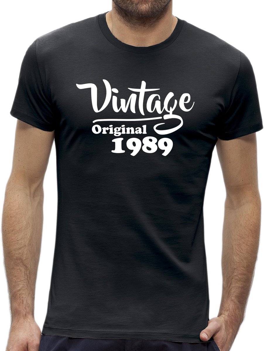 Leeftijd 30 jaar t-shirt - Vintage / kado tip / heren maat M / origineel verjaardags cadeau