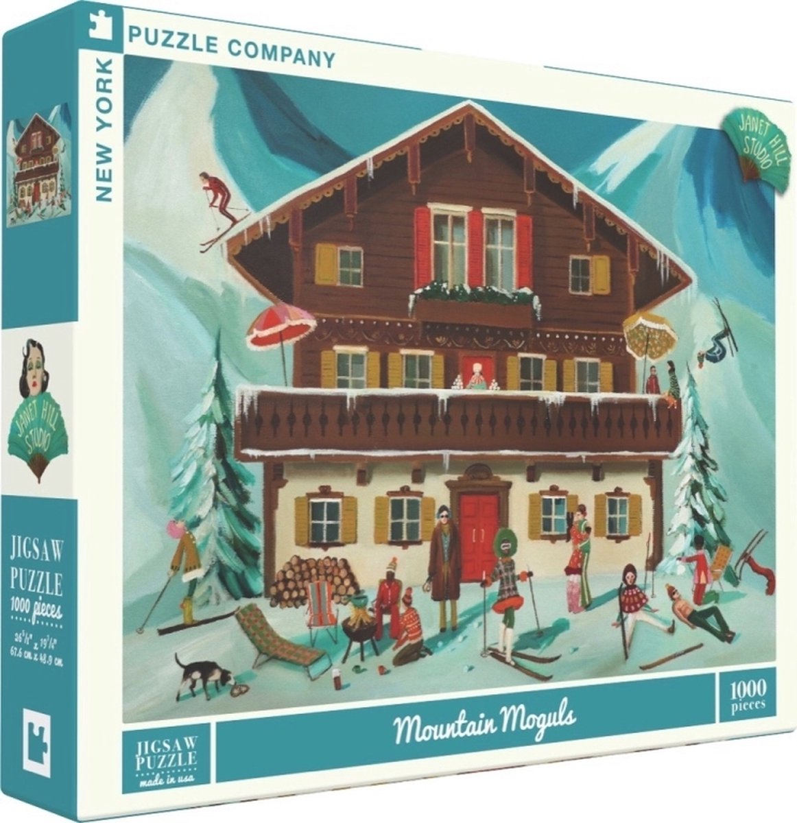 New York Puzzle Company - Janet Hill Mountain Moguls - 1000 stukjes puzzel
