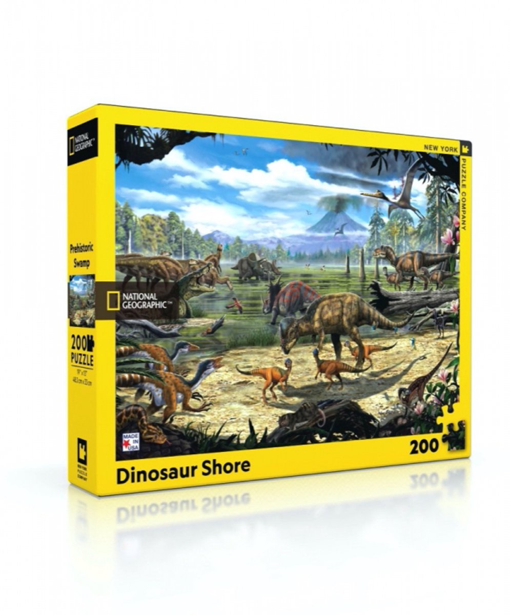 New York Puzzle Company Puzzel Dinosaur Shore - 200 stukjes