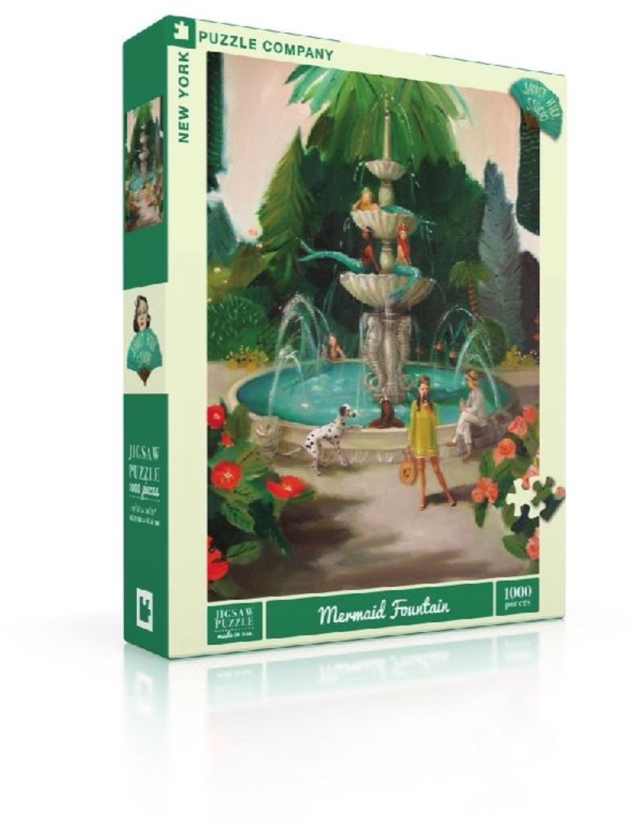 New York Puzzle Company Puzzel Mermaid Fountain - 1000 stukjes