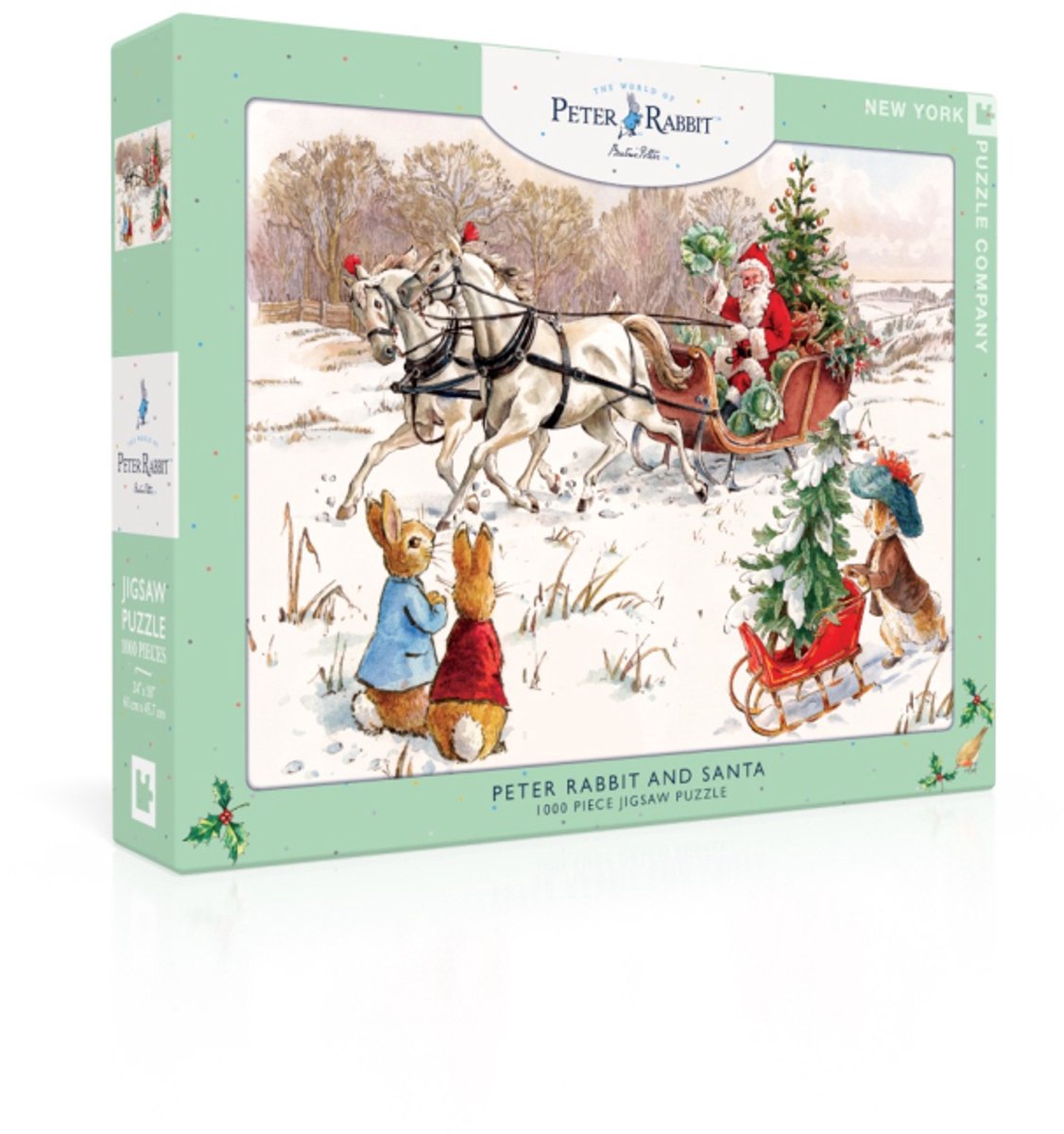 New York Puzzle Company Puzzel Peter Rabbit and Santa - 1000 stukjes