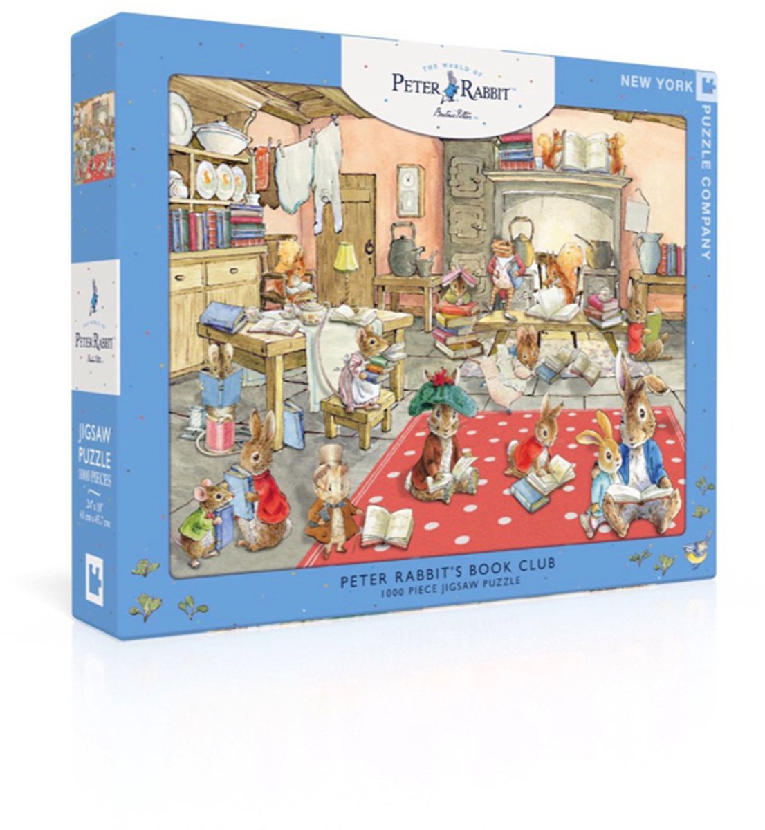 New York Puzzle Company Puzzel Peter Rabbits Book Club - 1000 stukjes