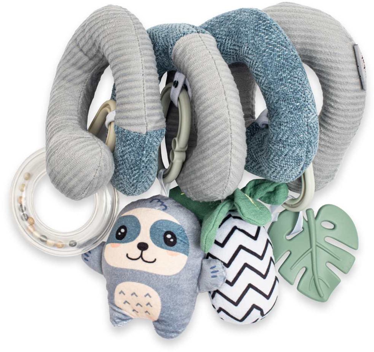 New Baby - Knuffel - Spiraal Speelgoed - Luiaard - Zacht Pluche - Baby Mobiel