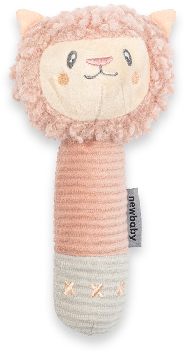New Baby - Rammelaar - Lama - Pluche - Met Geluid - Veilig Babyspeelgoed