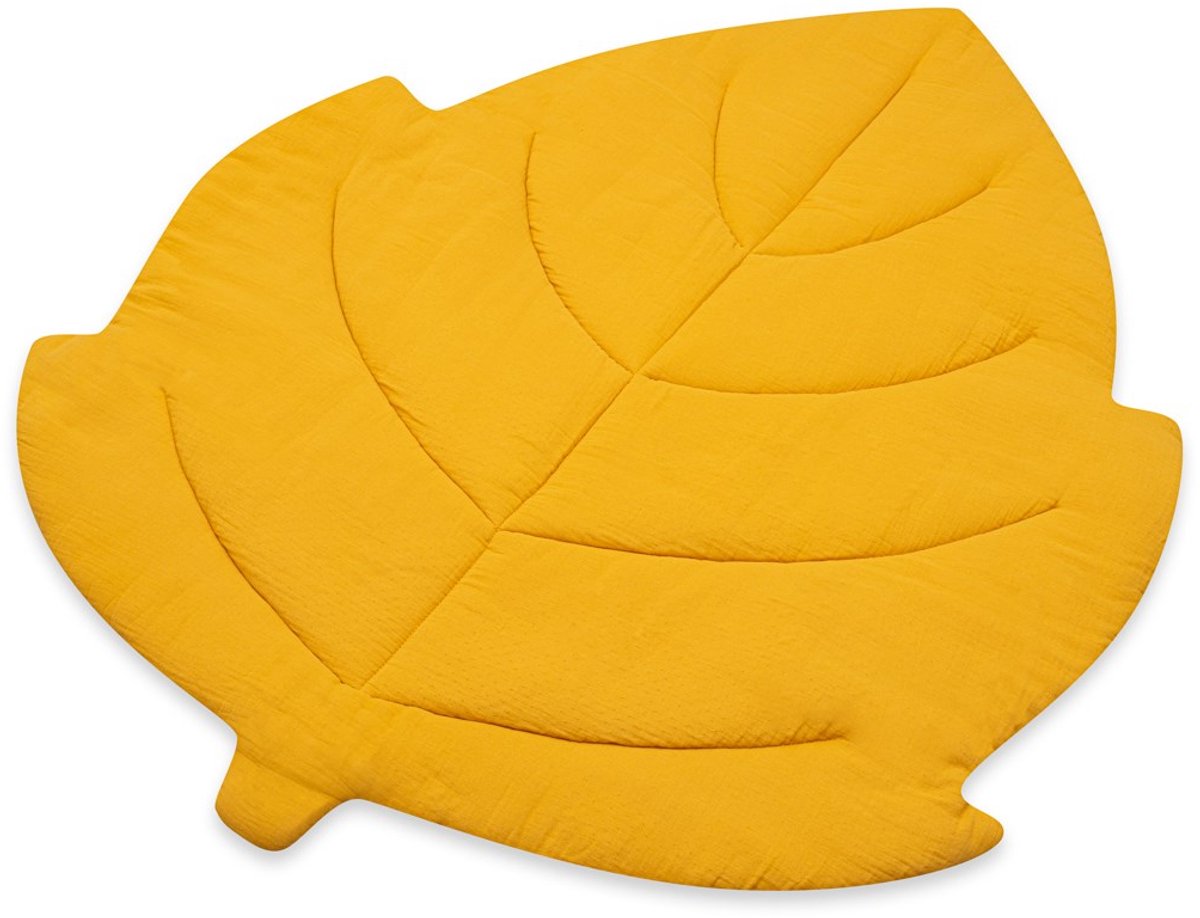 New Baby - Speelkleed - Mušelín Bladvorm - Mosterdgeel - Zacht & Ademend - 100x80 cm