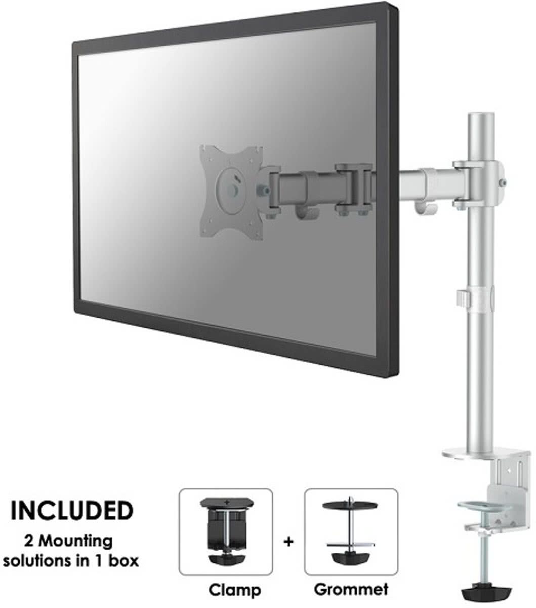 NewStar NM-D135SILVER - draai- en kantelbare monitorarm - Zilver