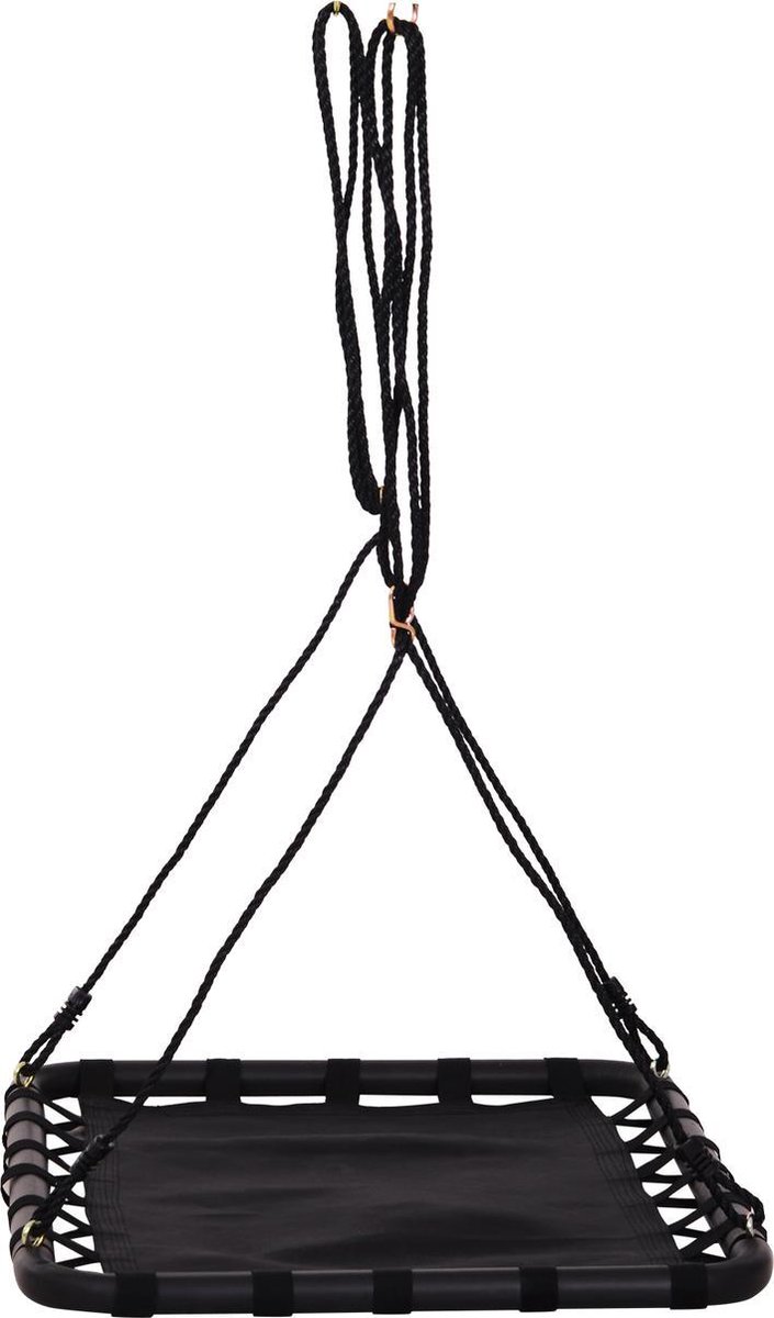 Schommel - Nestschommel - Schommelzitje - Speelgoed - Zwart - 100 x 76 x 4 cm