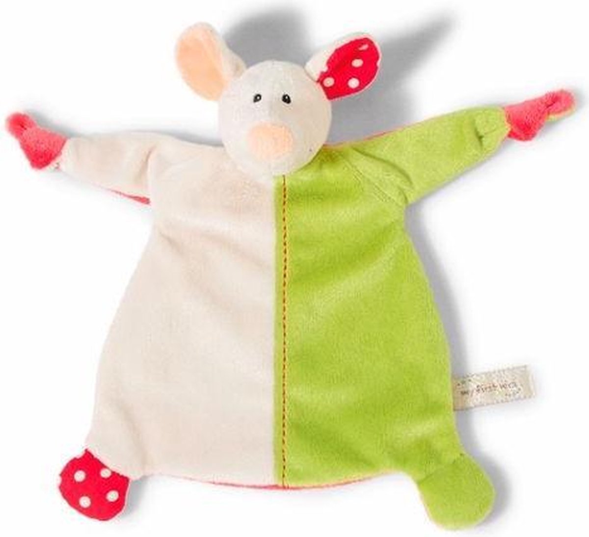 NICI 39673 knuffel Muis Wit, Geel Pluche