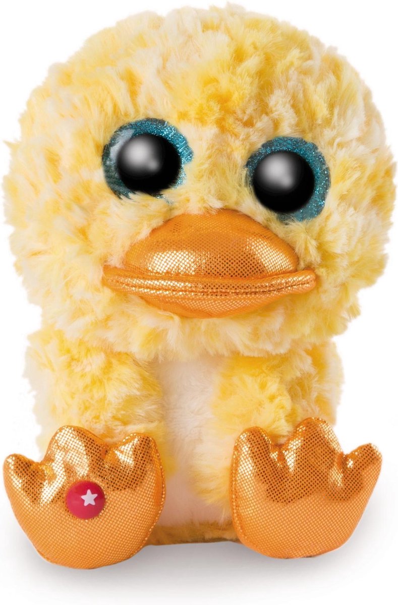 Nici Knuffel Glubschis Eend Junior 15 Cm Pluche Geel/oranje