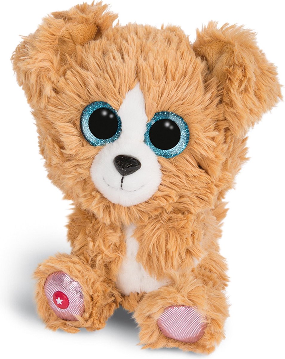 Nici Knuffel Glubschis Lollidog Junior 15 Cm Pluche Lichtbruin