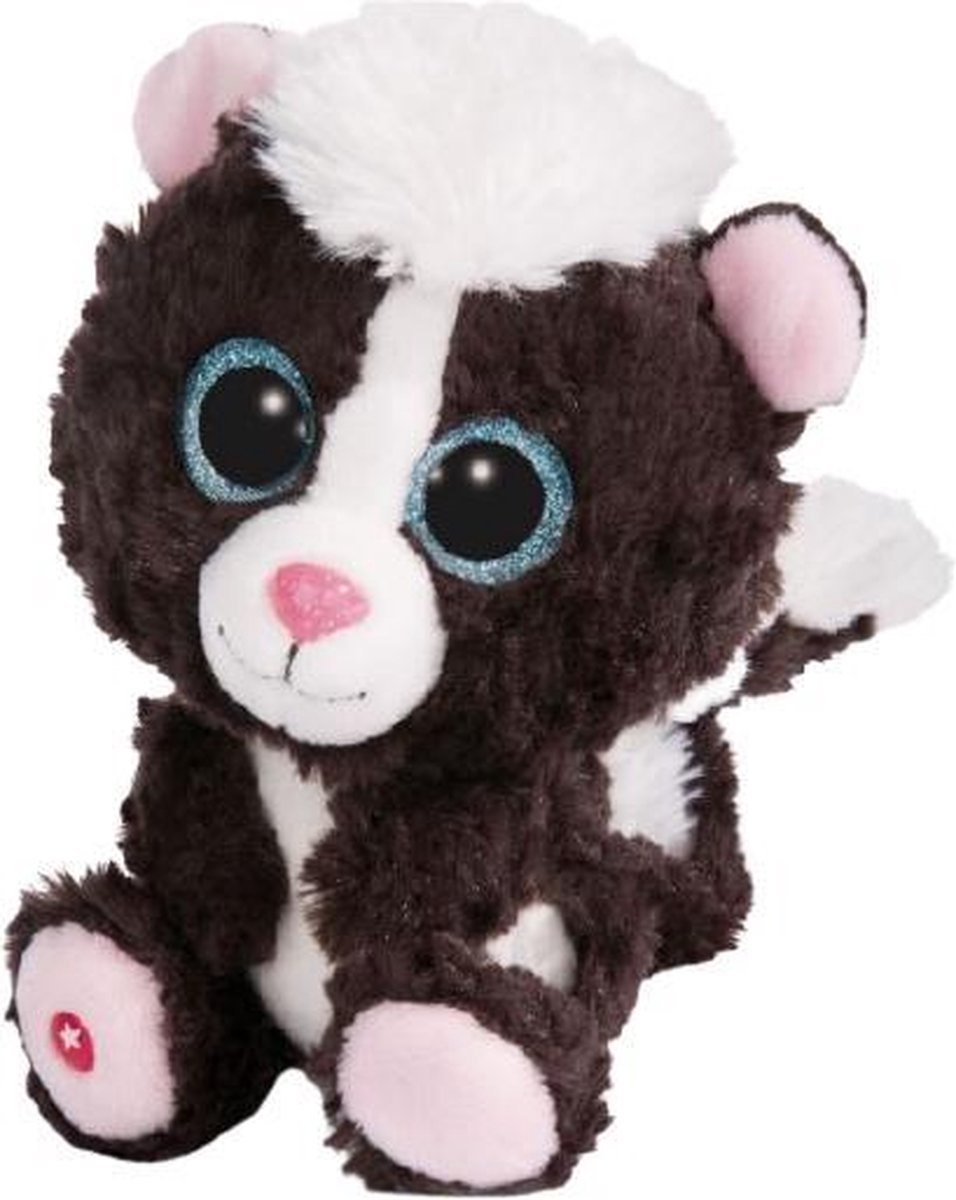 Nici Knuffelstinkdier Glubschis Suppi Junior 25 Cm Zwart/wit
