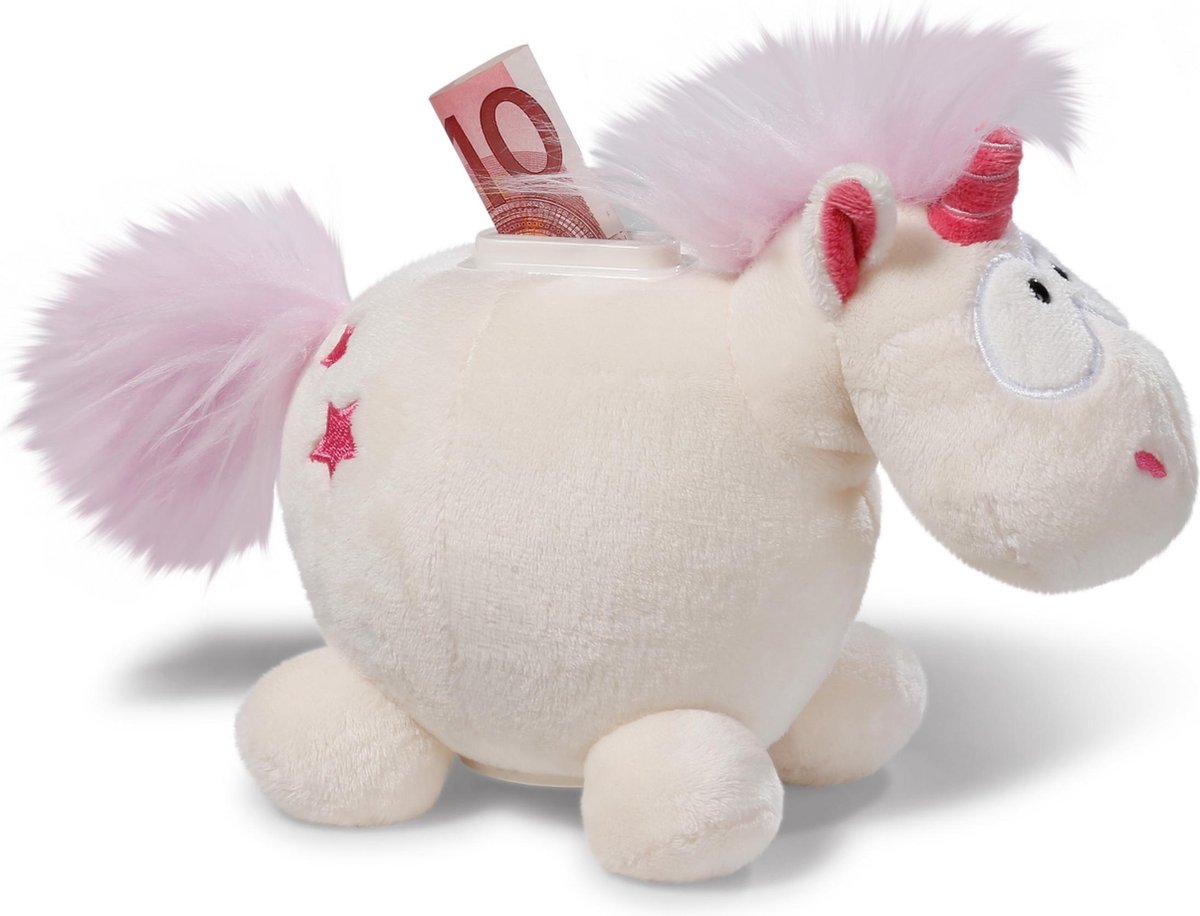 Nici Spaarpot Theodor Junior 17 Cm Pluche Wit