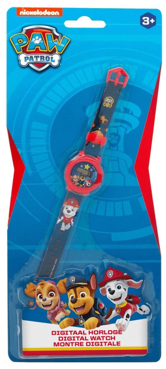   Horloge Paw Patrol Jongens 23 Cm Pvc Blauw/rood