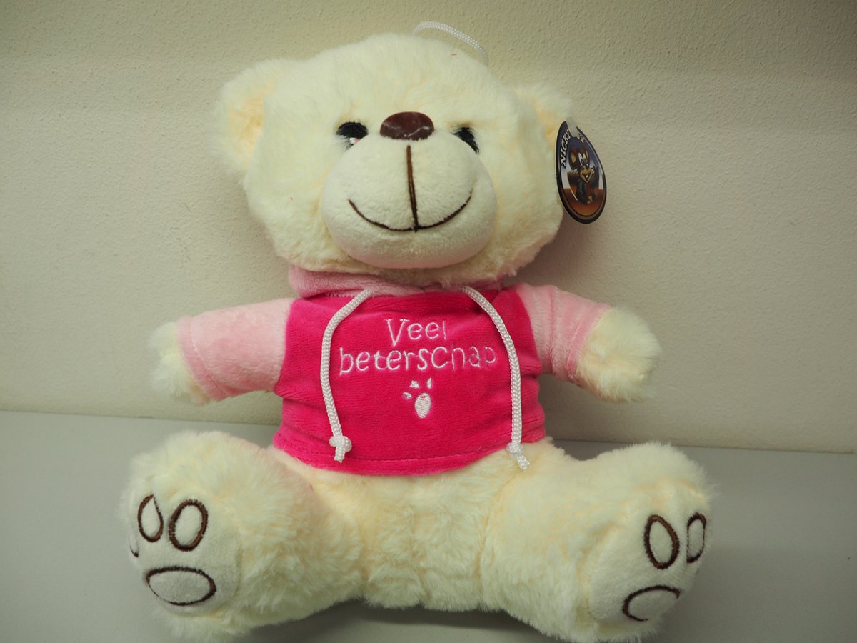 Beer knuffel veel beterschap 25 cm