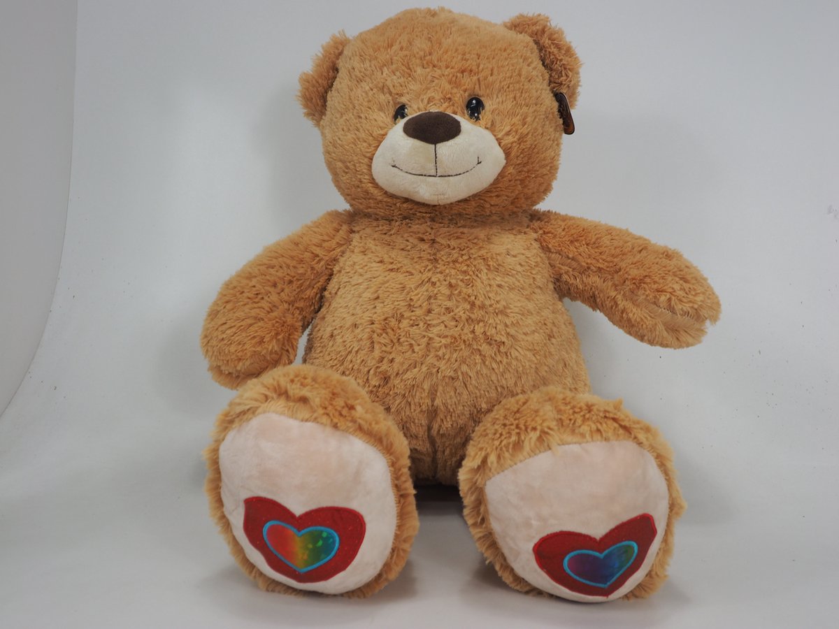 Knuffel Beer met hartjes 100 cm Nicky Toy
