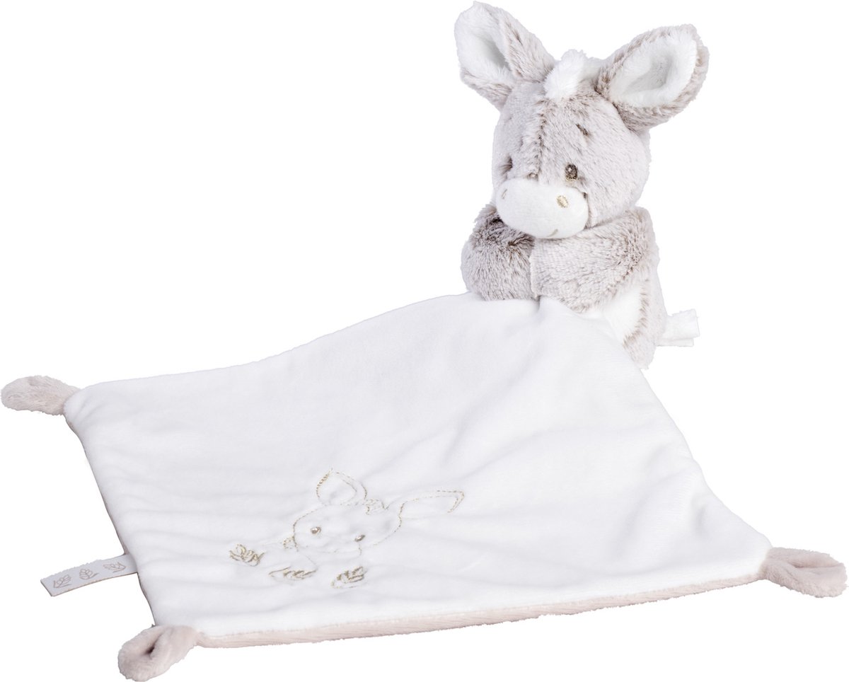 Nicotoy - Donkey - Knuffeldoekje - Knuffel - Pluche