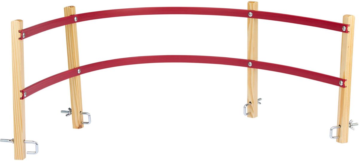 Nijdam Junior Rugleuning voor Houten Slede - Blank/Rood