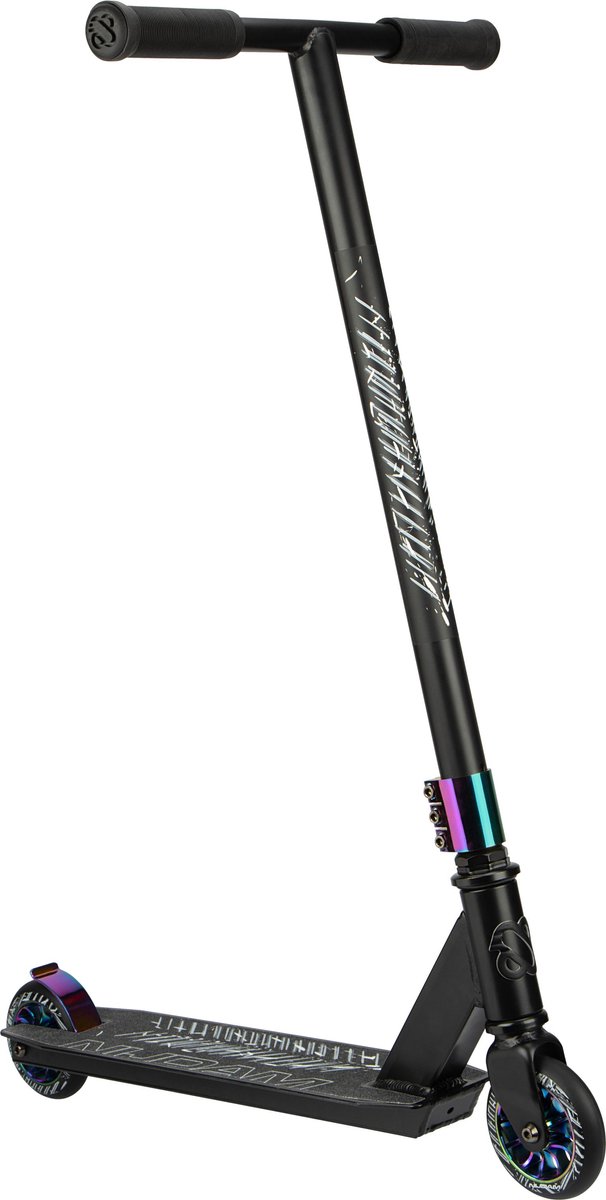 Nijdam Stuntstep - Brushed Arrow - Zwart/Neo-chrome - Aluminium