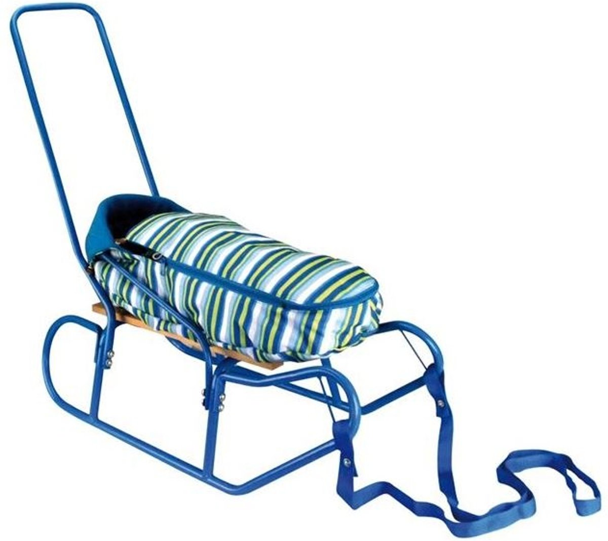 Slee Met Trappelzak - Blauw/Lime