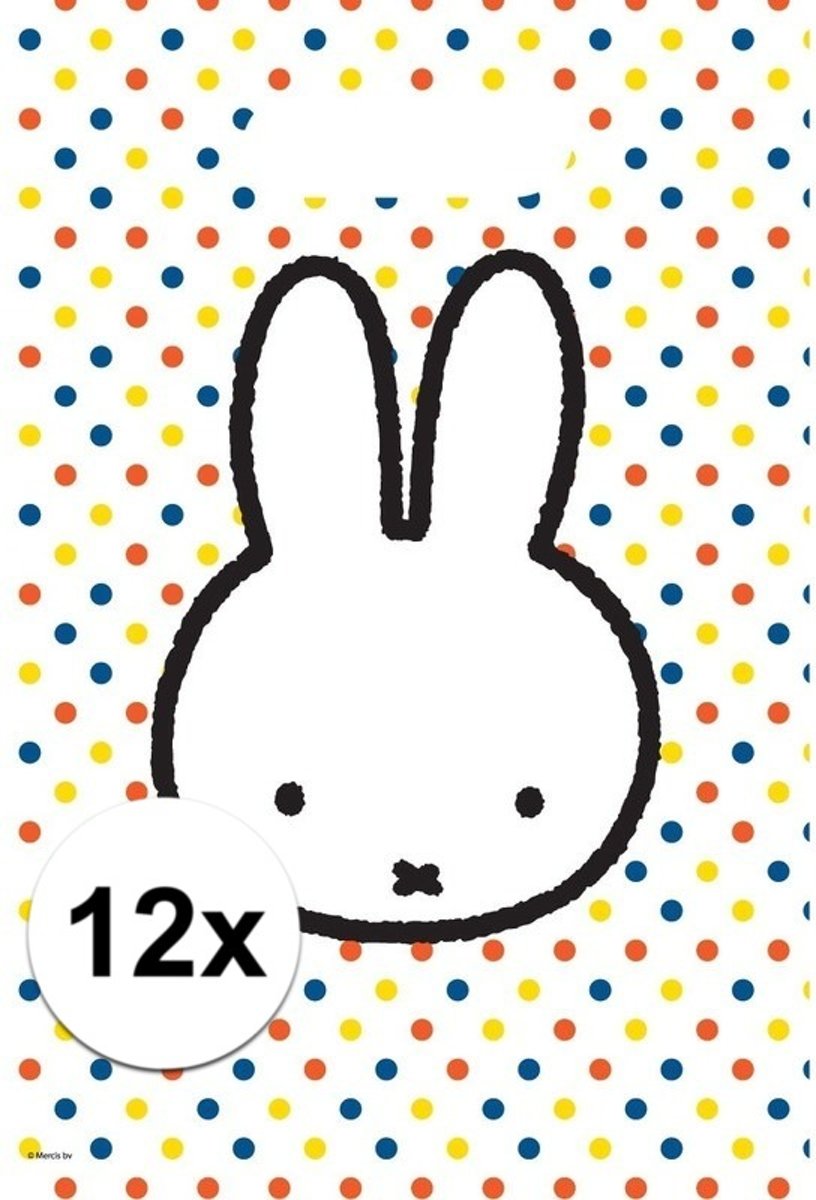 12x   themafeest uitdeelzakjes/snoepzakjes 30 x 21 cm - Feestzakjes - Kinderfeestje feestartikelen versieringen/decoraties