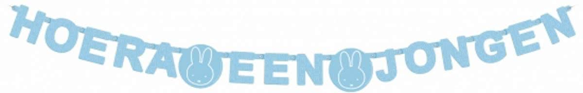 Letterslinger Nijntje blauw hoera een jongen