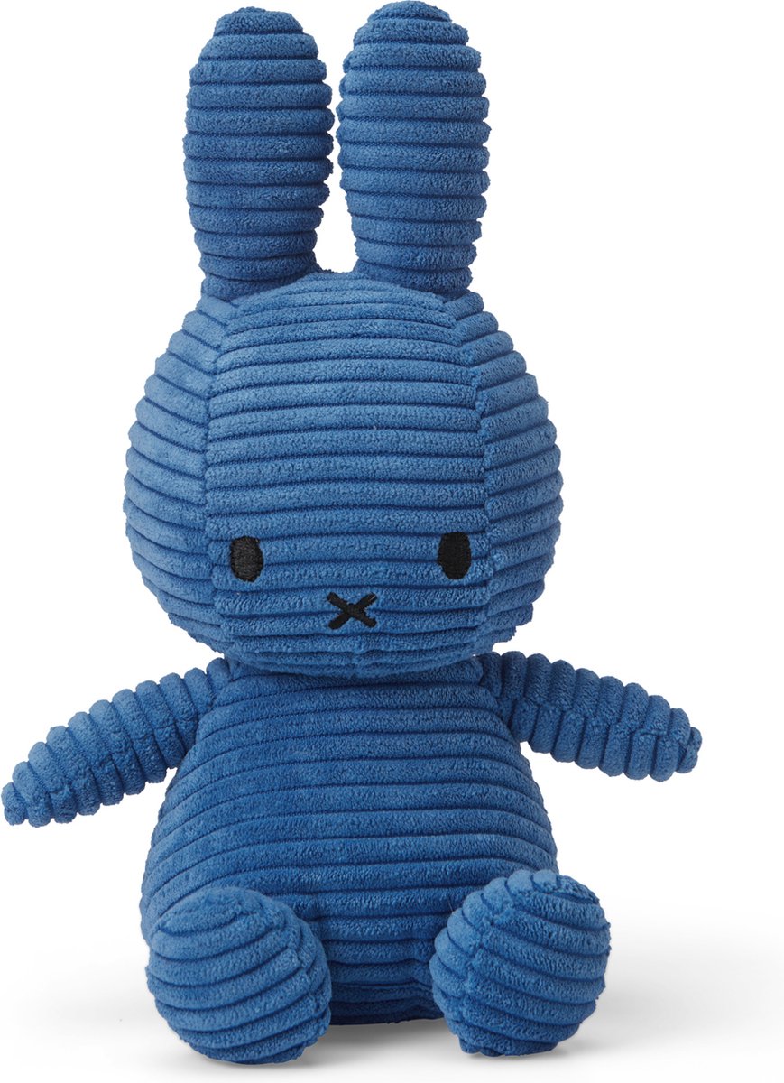 Nijntje Miffy Knuffel Corduroy Kobalt blauw - 23 cm