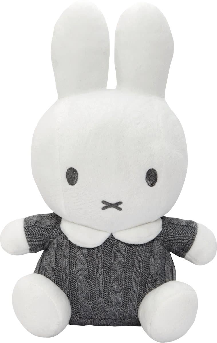 Nijntje grijs gebreid 25 cm