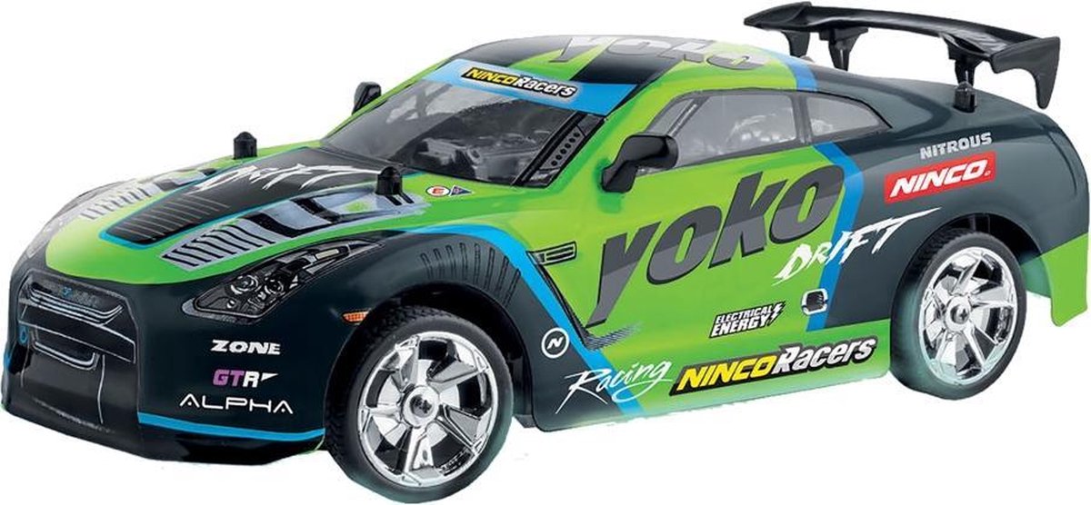 Ninco RC Yoko Driftauto + Licht 1:18 Groen/Zwart