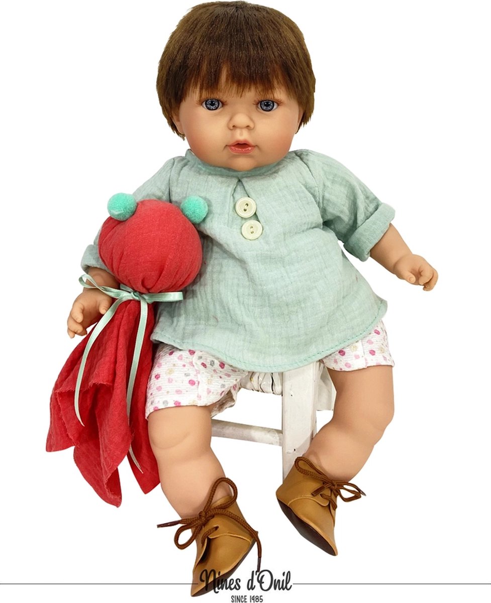 Nines d Onil Babypop Lucas Lichtgroen 45 cm