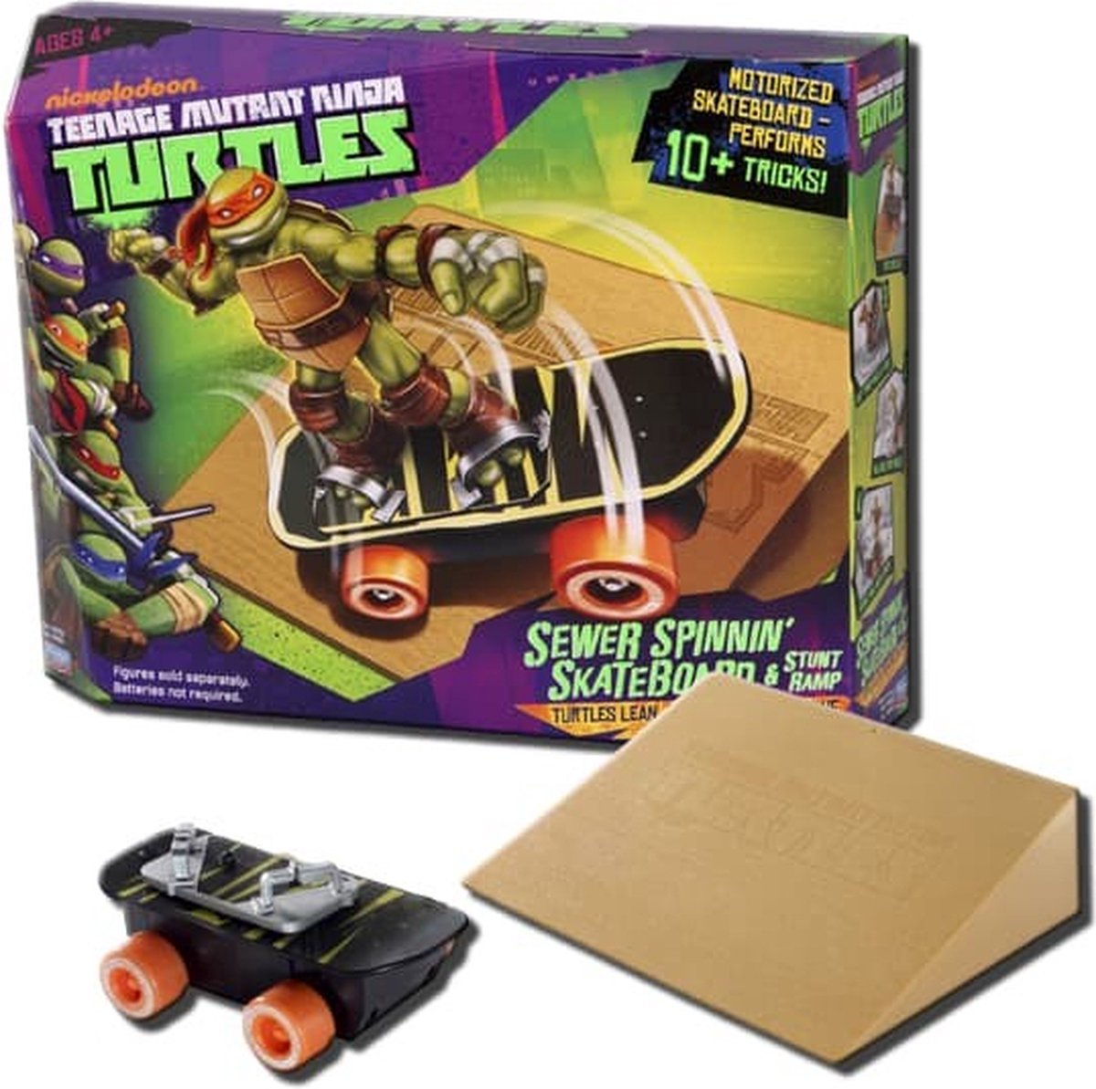 Teenage Mutant Ninja Turtles Sewer Spinnin Skateboard - 10 verschillende skateboardtrucs - Inclusief Stuntramp