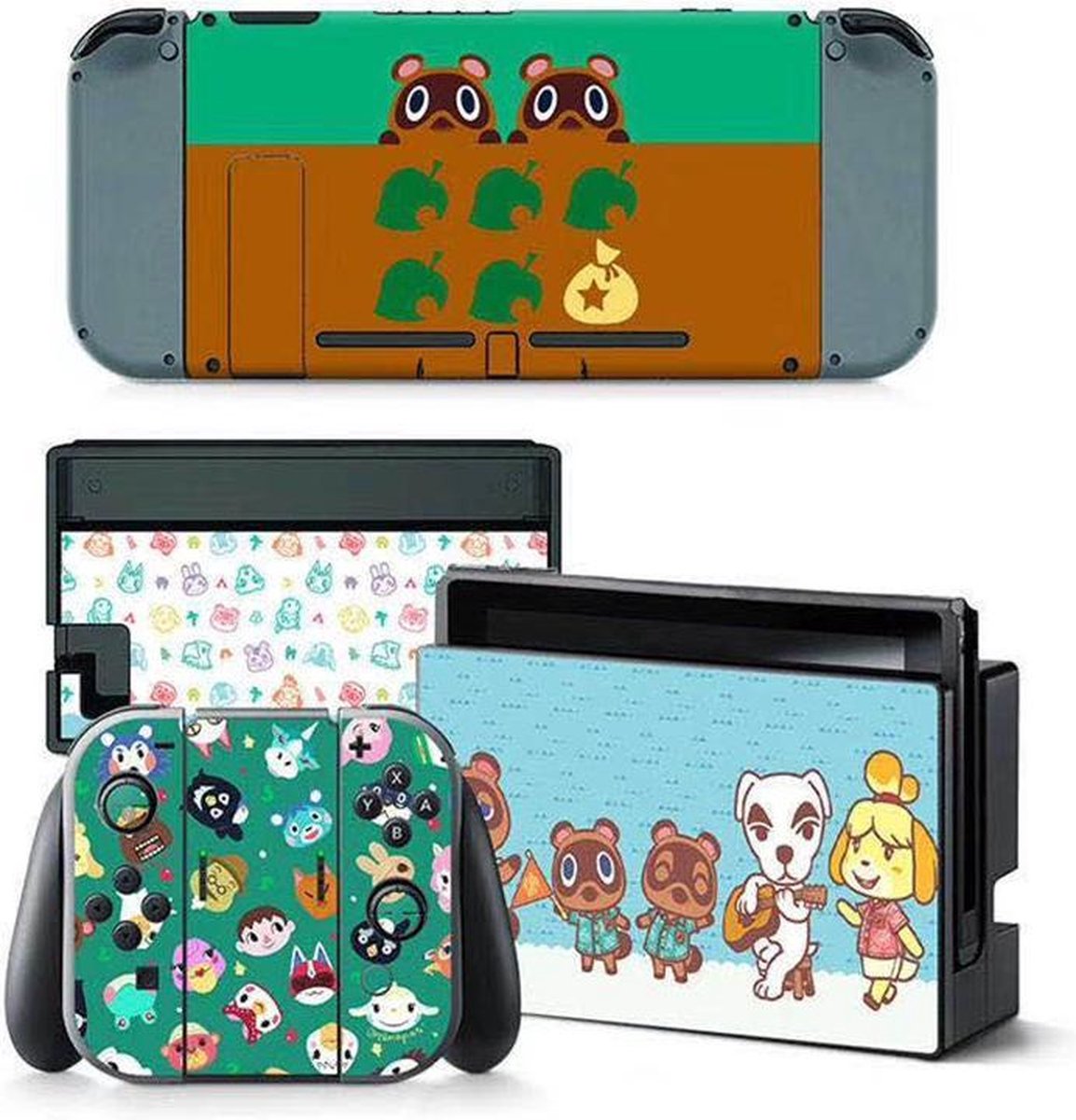 Animal crossing - Nintendo switch - sticker - sticker bundle - Hard Case - Controller Gear- controller sticker - Animal crossing sticker - Bescherming - Nintendo bescherming - Decal Skin Set - Controller Protectie - Grip - Nintendo Switch Case