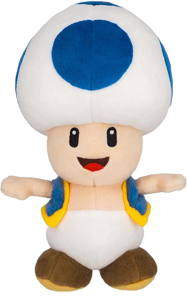 Nintendo Together + Super Mario Bros – Blauwe Toad Official Licensed knuffel – 20 cm pluche