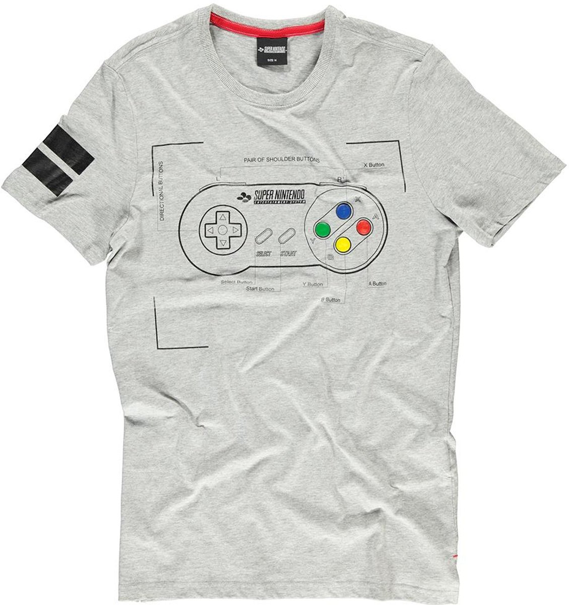 Nintendo Nintendo Heren Tshirt -L- Super Power Grijs