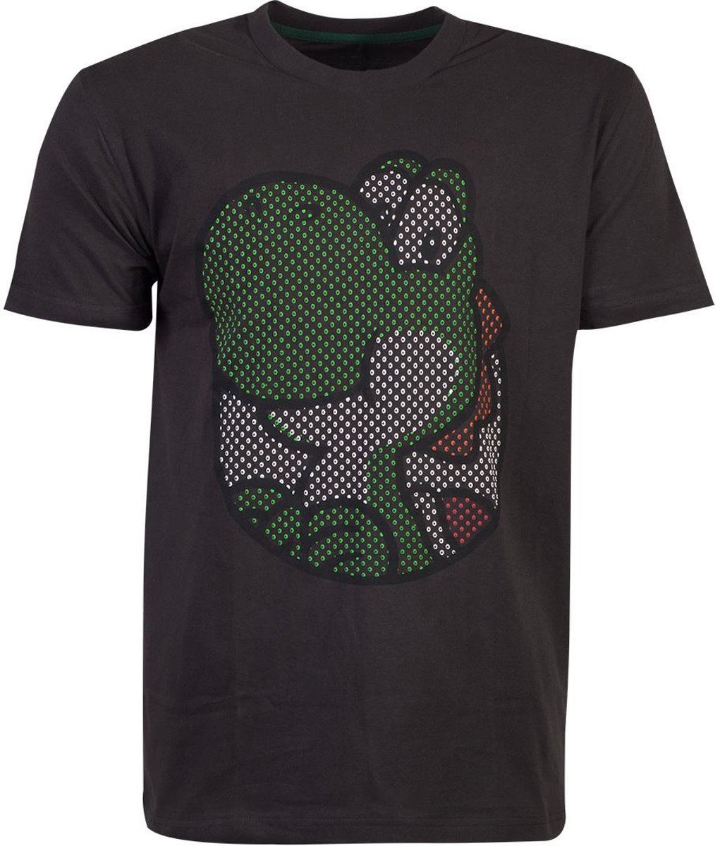 Nintendo Super Mario Heren Tshirt -M- Yoshi Rubber Printed Zwart