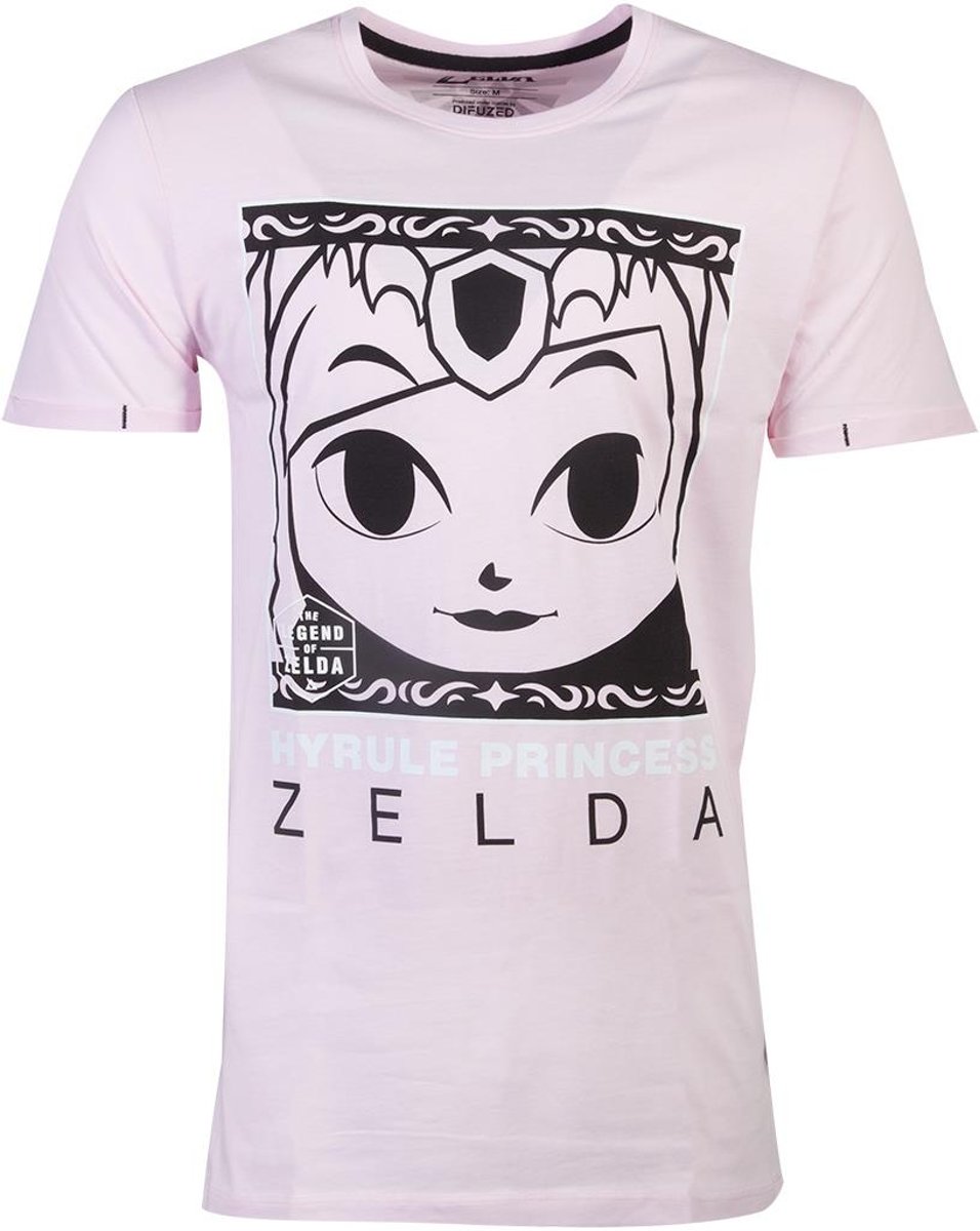   Zelda Heren Tshirt -S- Hyrule Princess Roze